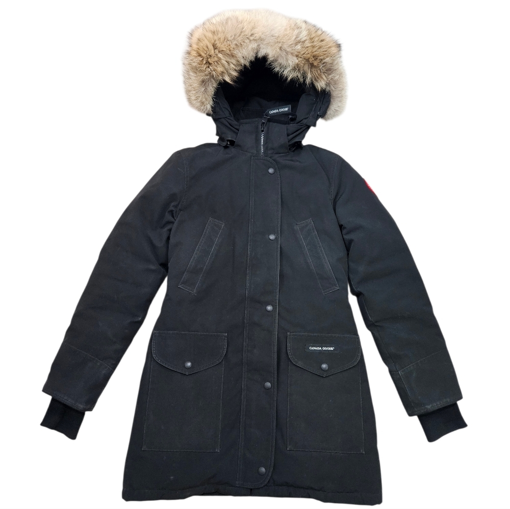Canada Goose Trillium Parka Women’s XS Black Coyote Fur